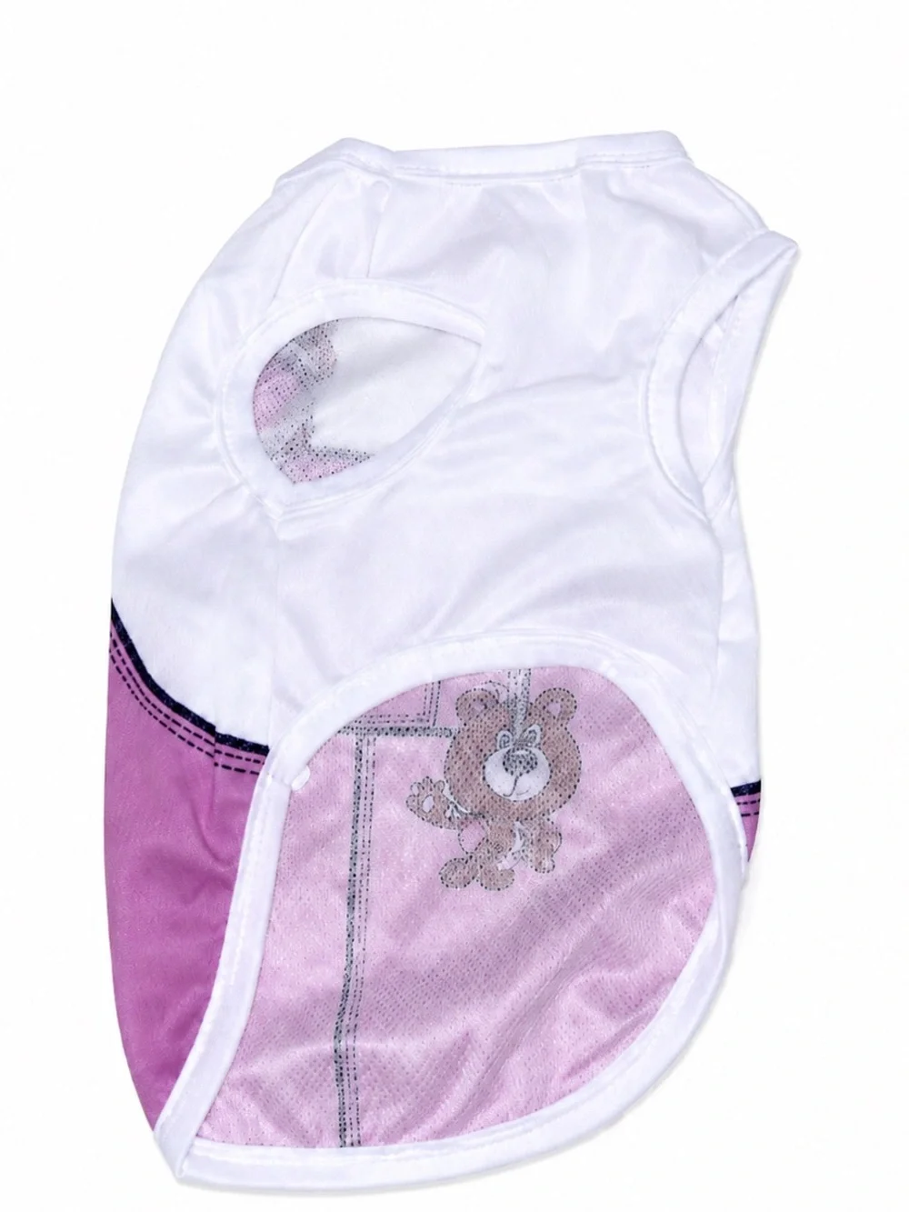 🐻 Pink Bear Overall Print Dog Shirt NEW
